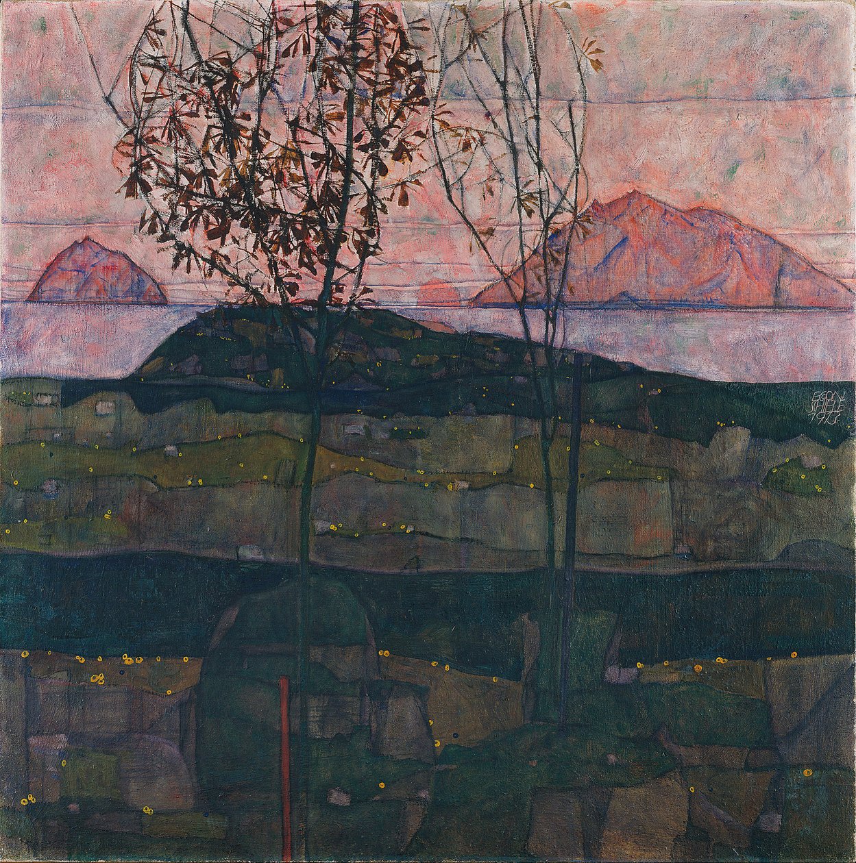 Zapadající slunce, 1913 od Egon Schiele