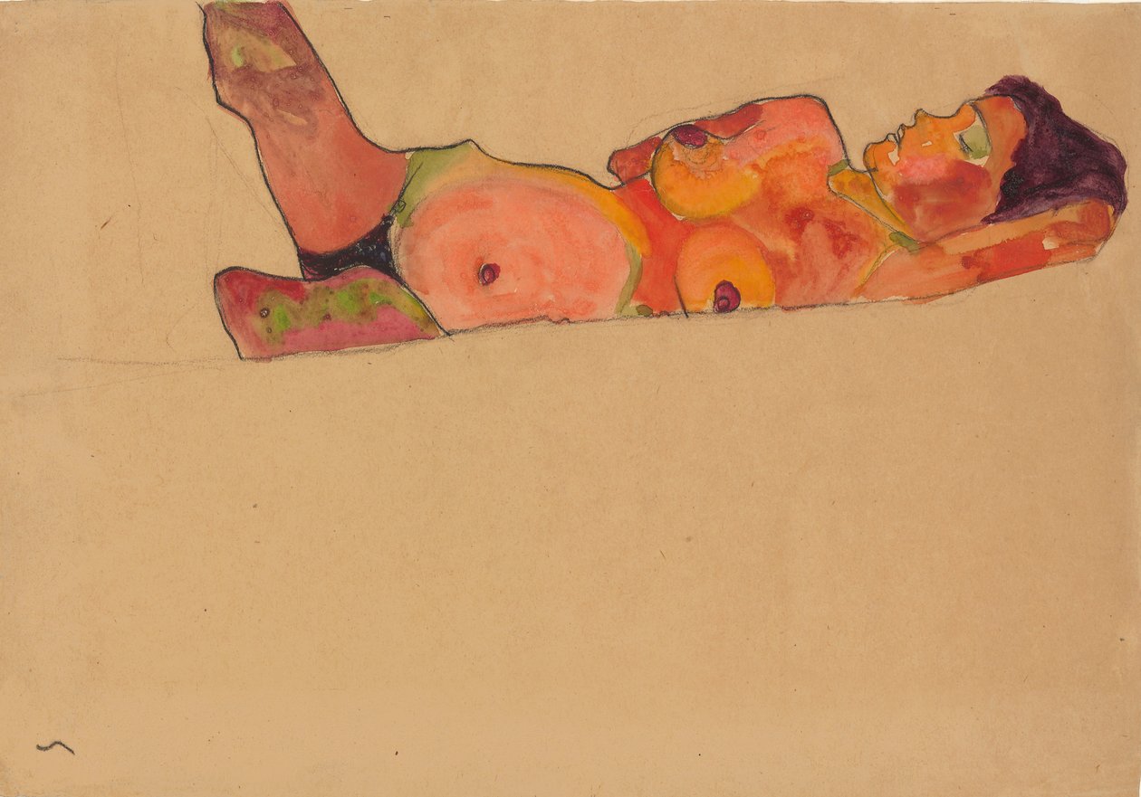 Spící dívka, 1910 od Egon Schiele