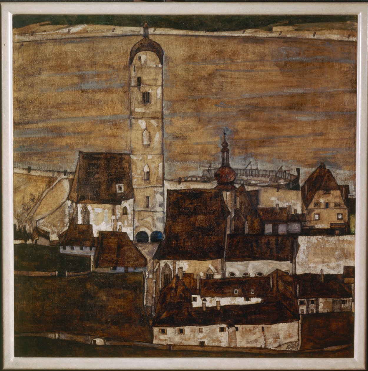 Stadt Stein II (malba na plátně) od Egon Schiele
