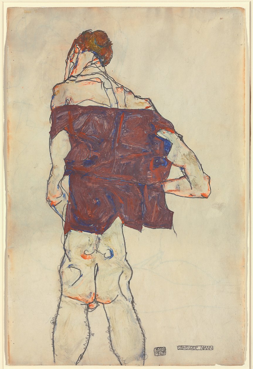 stojící muž; Stojící muž, 1913 od Egon Schiele