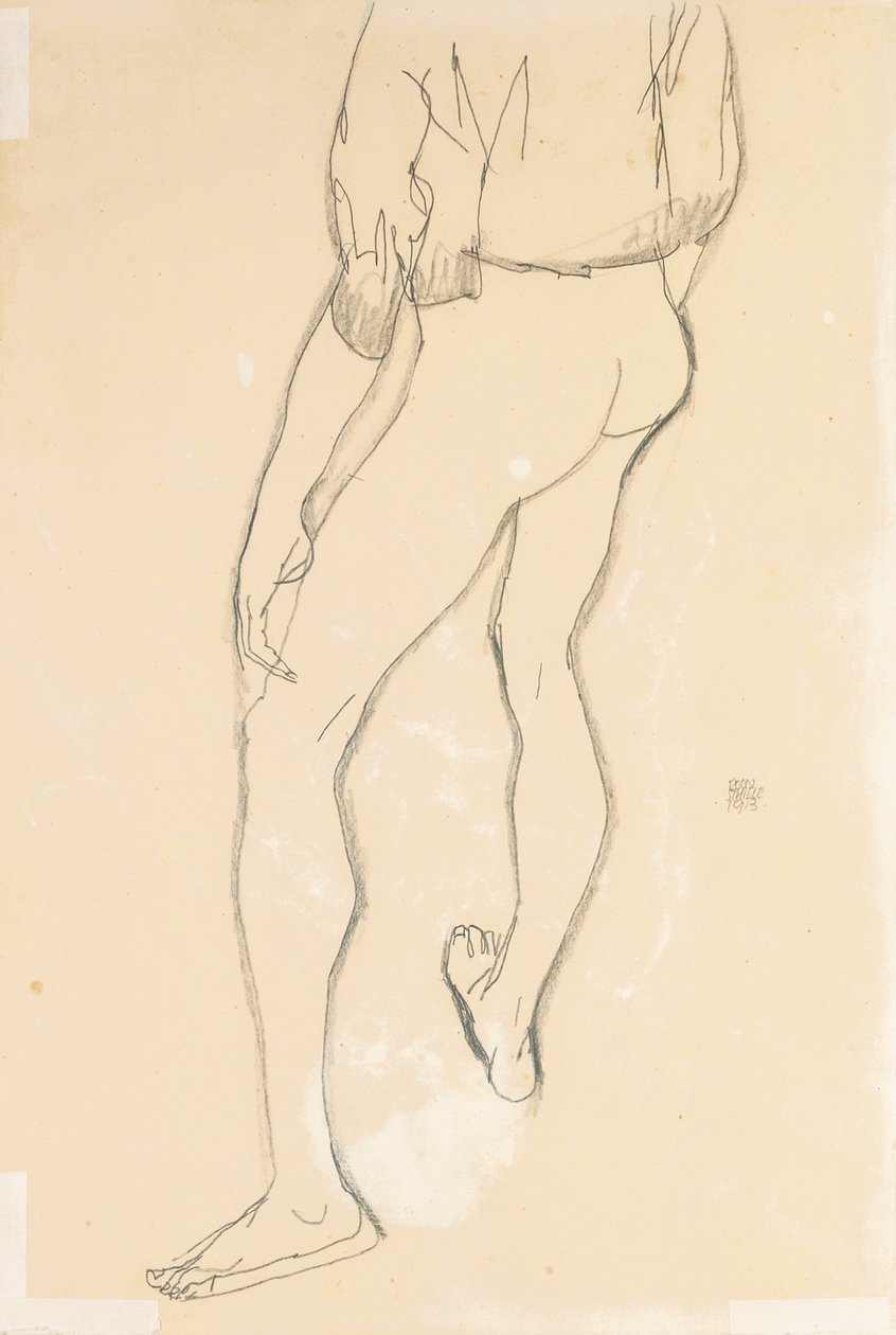 Stojící mužský akt, 1913 od Egon Schiele