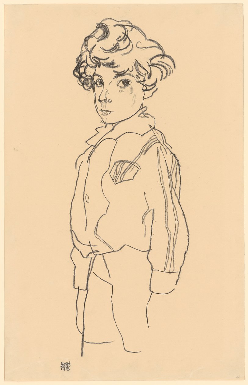 Stojící chlapec od Egon Schiele