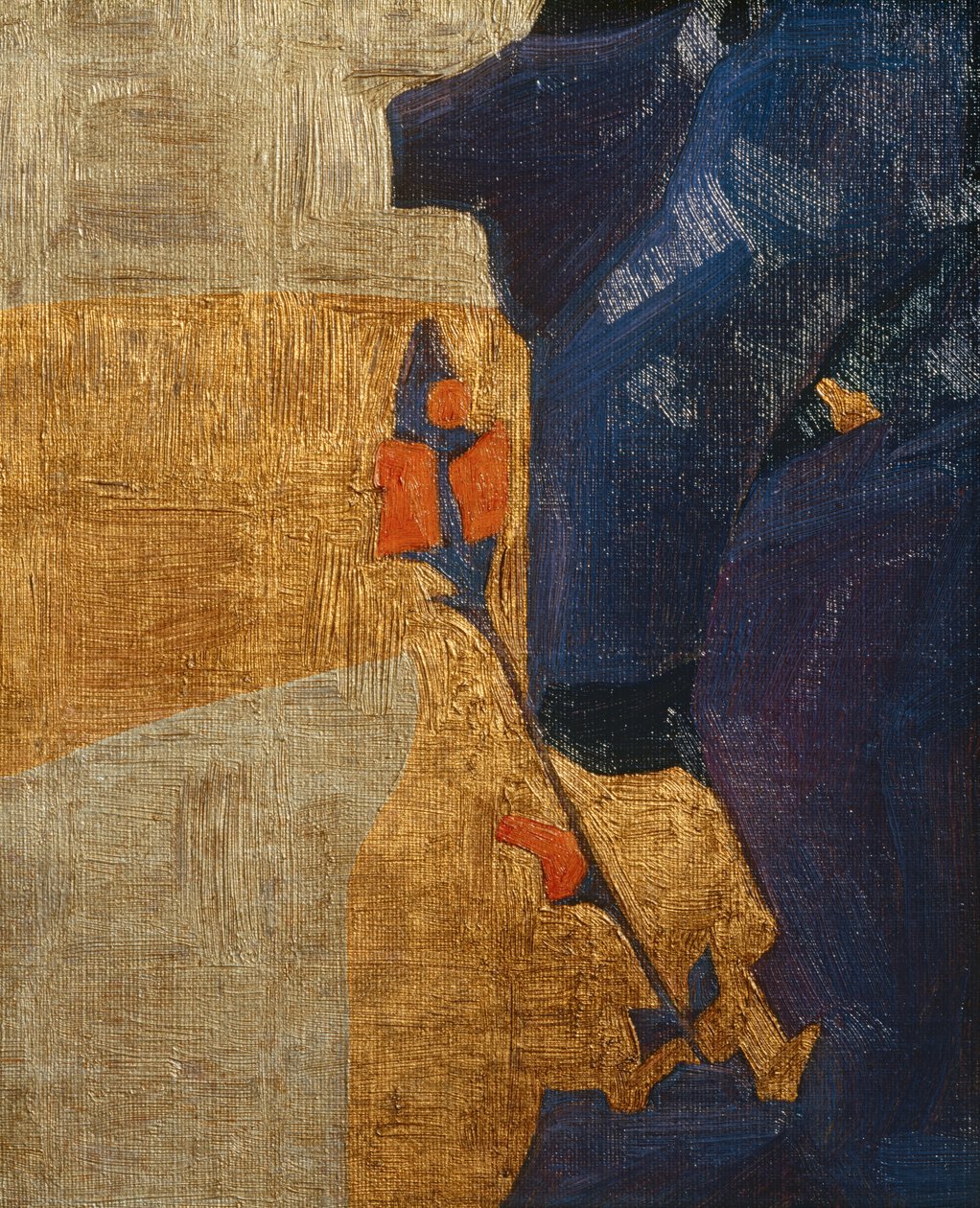 Stylizovaná květina na dekorativním pozadí ... (bronz) od Egon Schiele