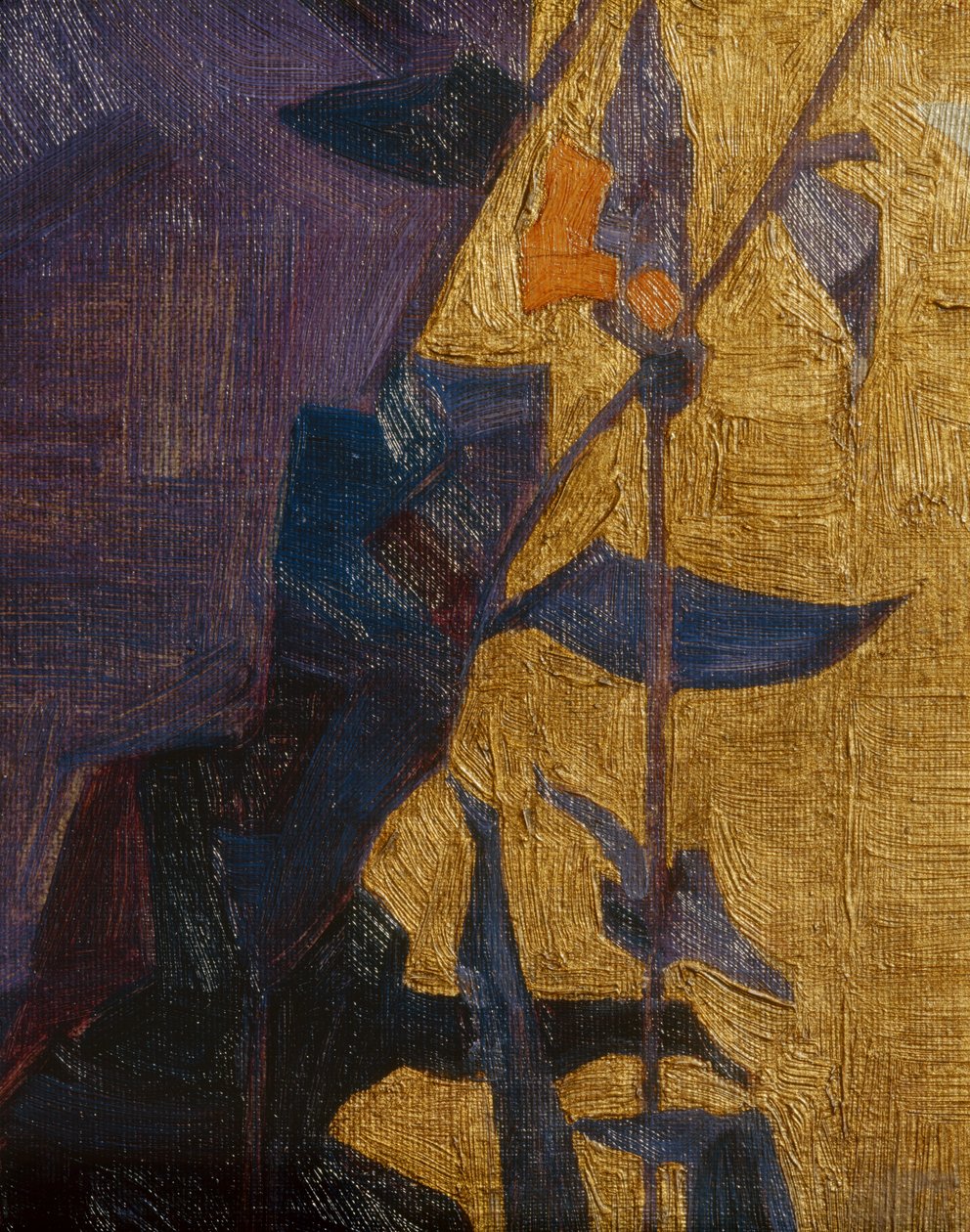 Stylizovaná květina na dekorativním pozadí ... (bronz) od Egon Schiele