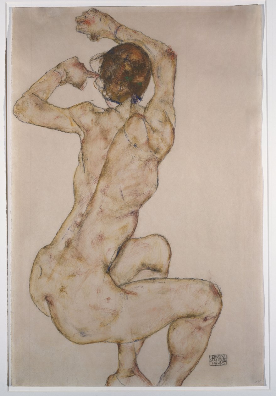 Crouch, 1915 od Egon Schiele