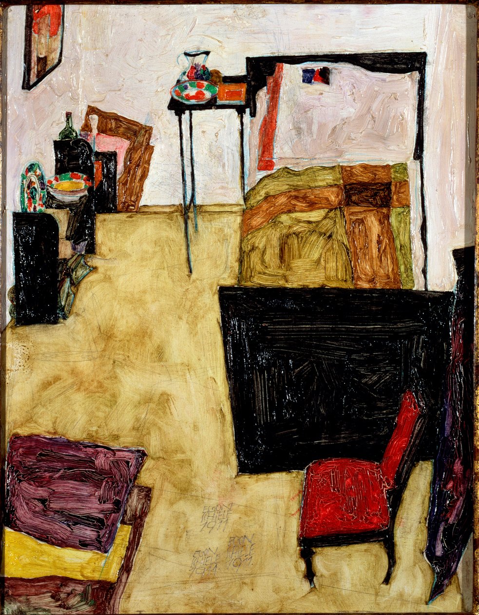 Umělcův pokoj v Neulengbachu. Malba Egona Schieleho od Egon Schiele