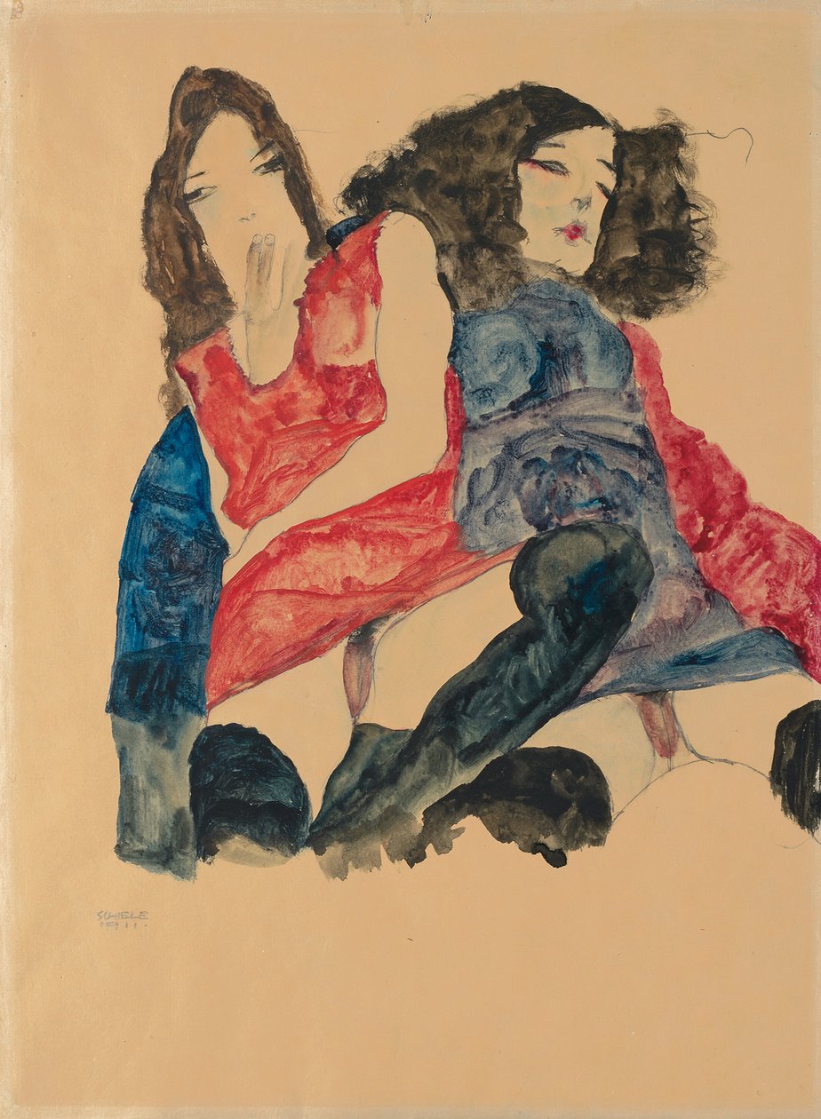 Dvě dívky; Dvě dívky, 1911 od Egon Schiele