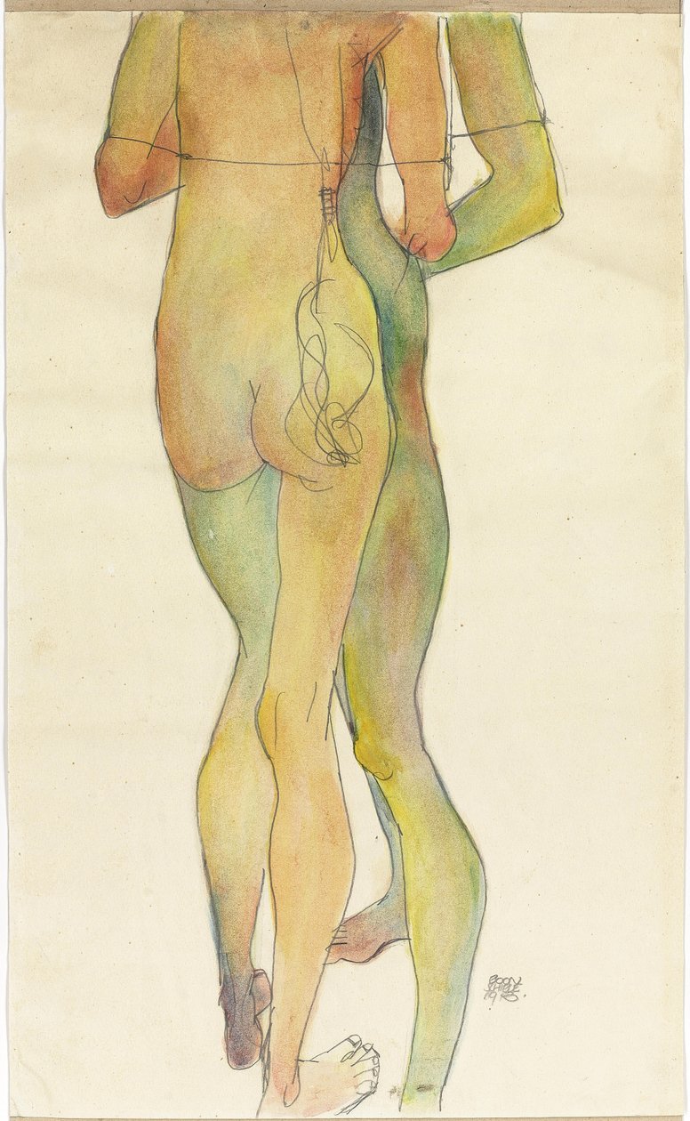 Dva stojící akty od Egon Schiele