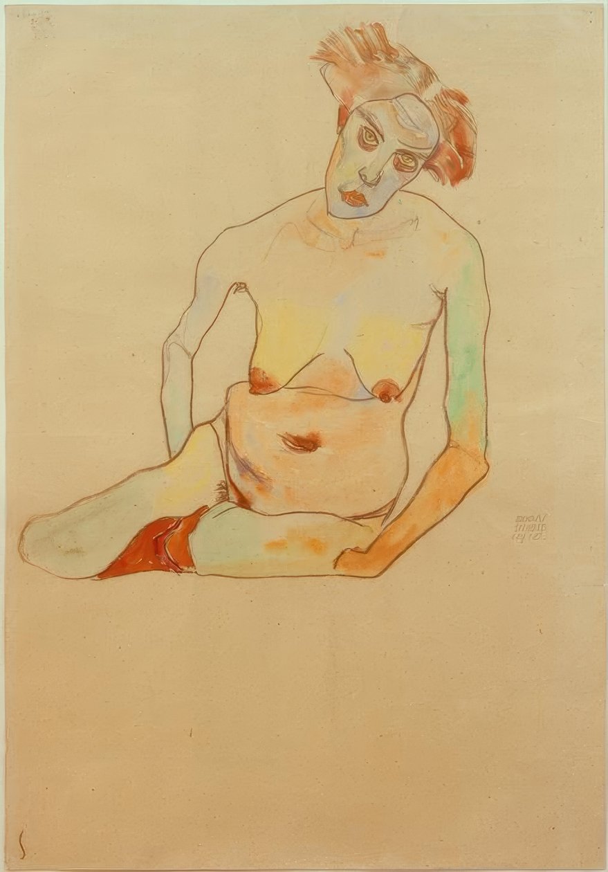 Ženský akt od Egon Schiele