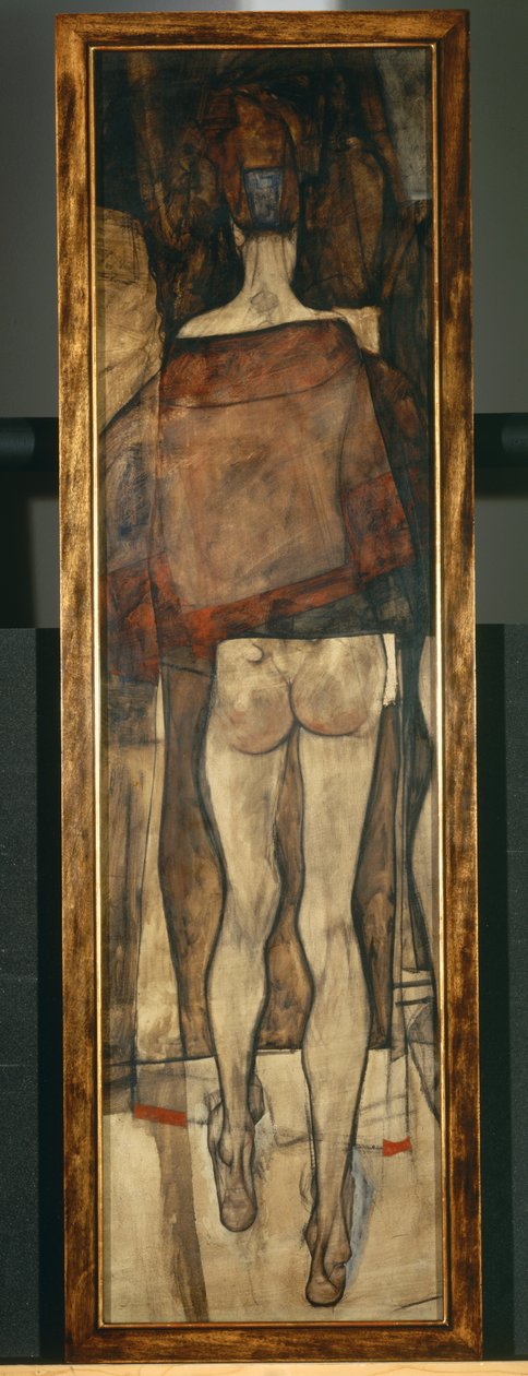 Ženský akt se šátkem, fragment, Ženský akt se šátkem, fragment1913 ... (olej na plátně) od Egon Schiele