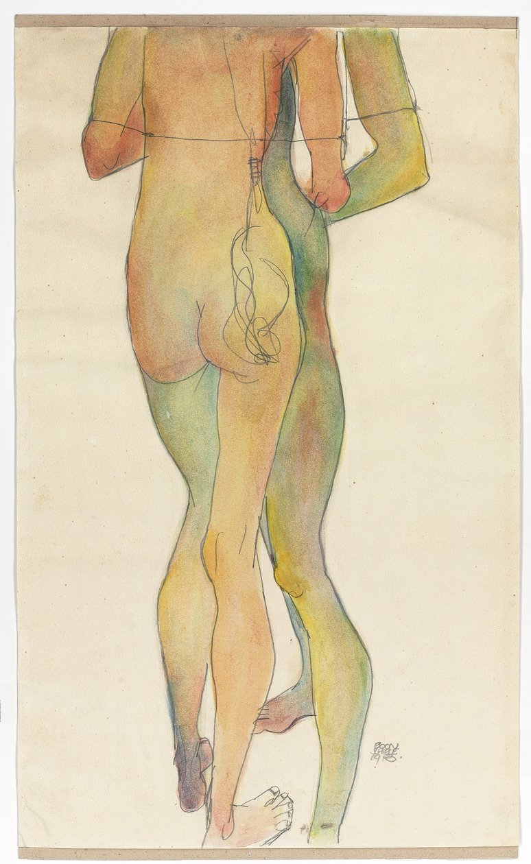 Dva stojící akty, 1913 od Egon Schiele