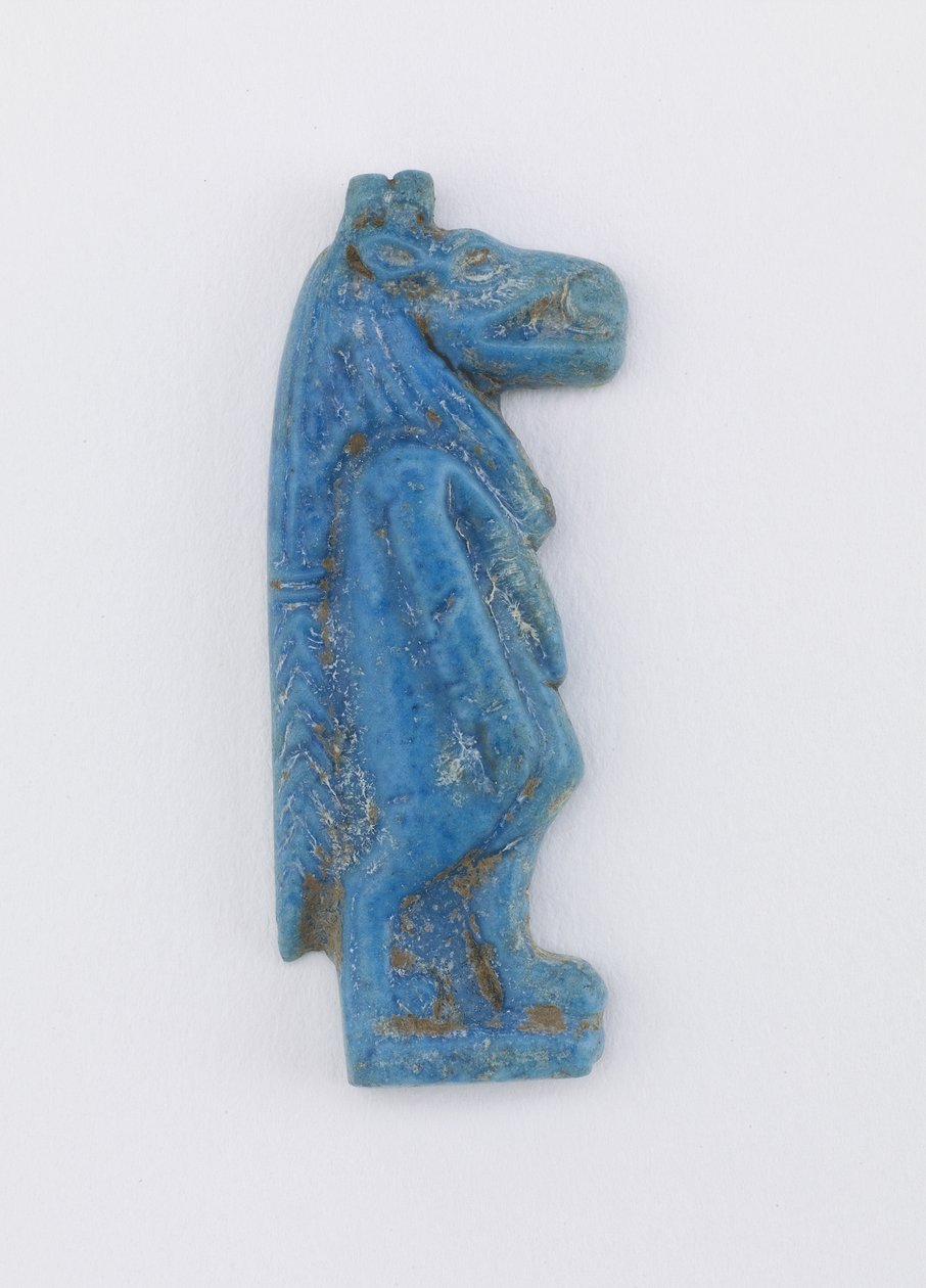 Amulet: postava Thoureis, možná Ptolemaiovské období, 305-30 př.nl (hlína) od Egyptian