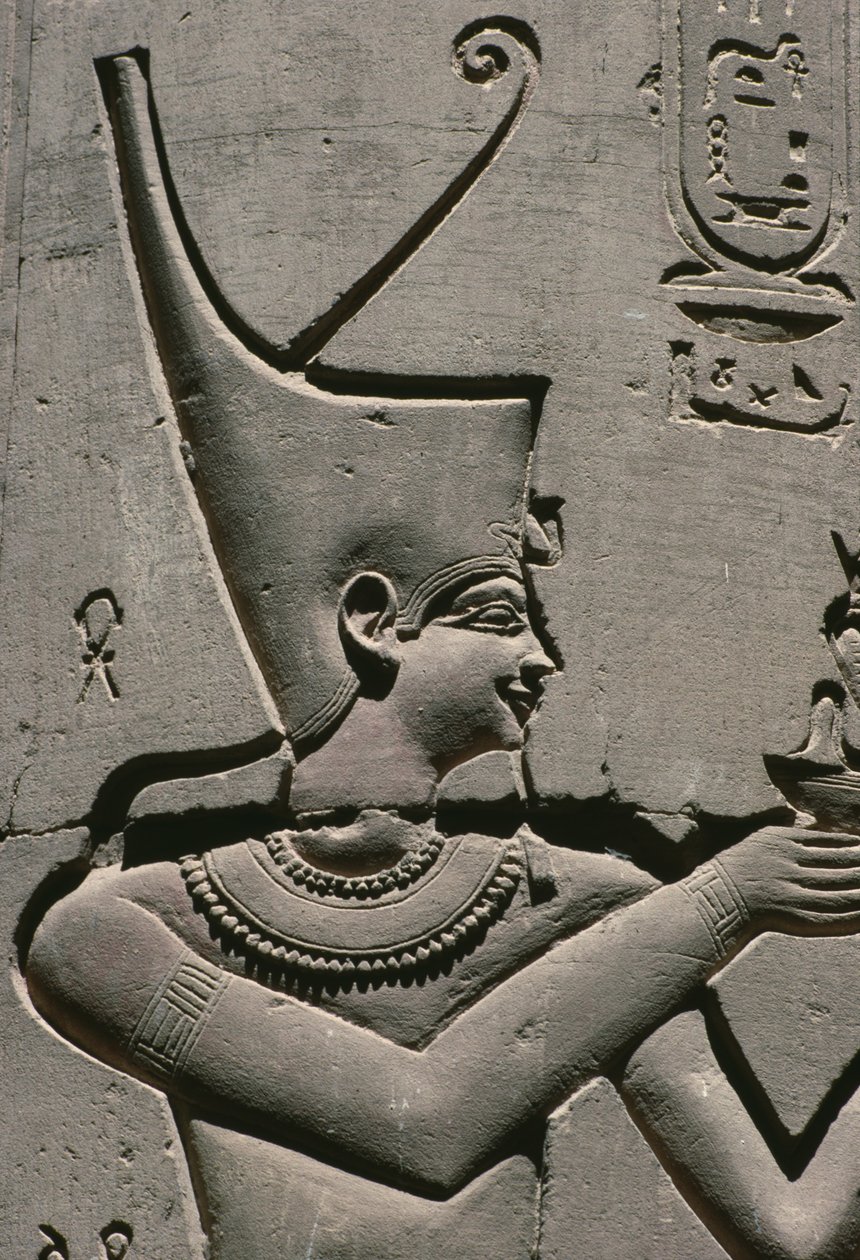Detail reliéfu, faraonský vápenec od Egyptian
