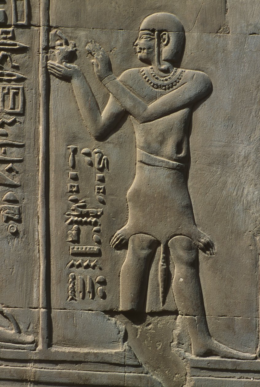 Detail reliéfního kamene od Egyptian