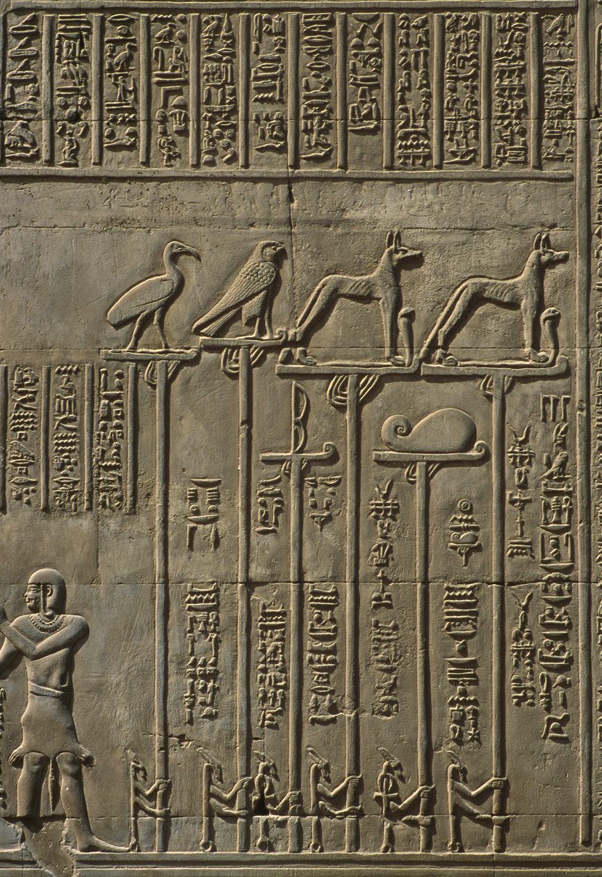 Detail reliéfního kamene od Egyptian