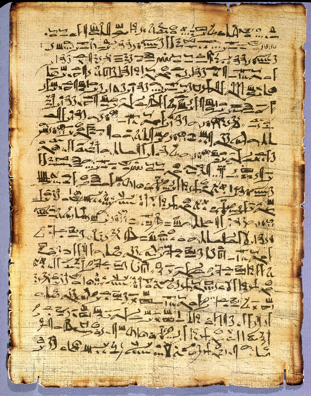Faksimile kopie lékařského papyru Edwina Smithe, originál datovaný kolem 1600-1500 př.nl (papyrus) od Egyptian