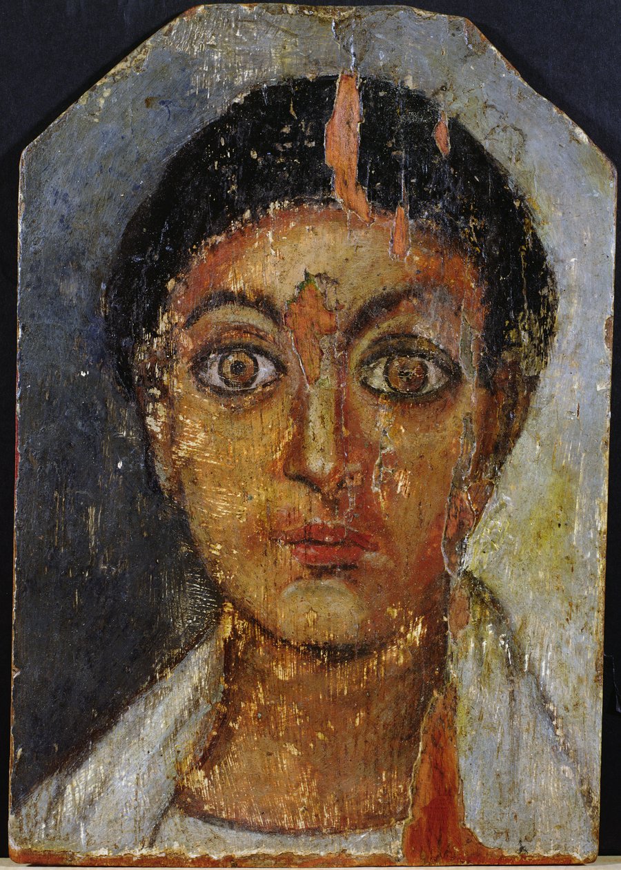 Fayumský portrét mladého muže, 2.-3. století (enkaustický vosk na dřevě) od Egyptian