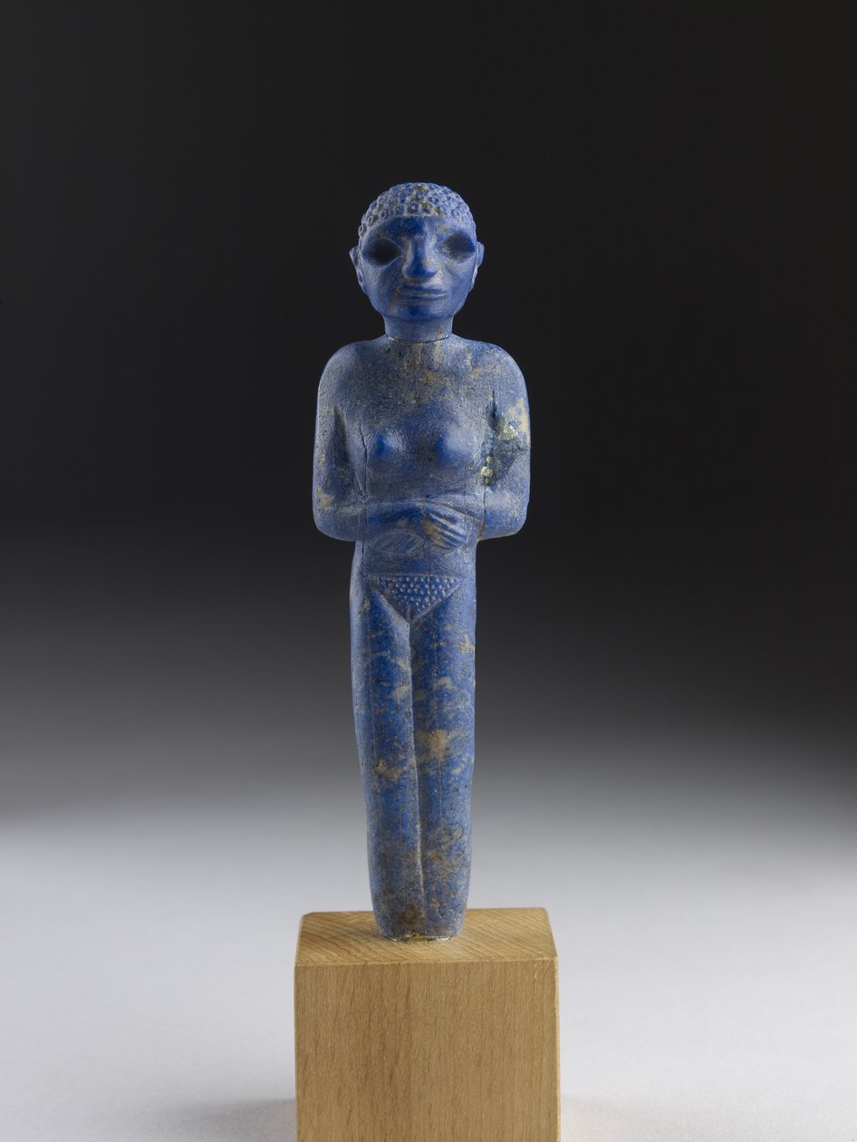 Postava ženy, rané dynastické období (lapis lazuli) od Egyptian
