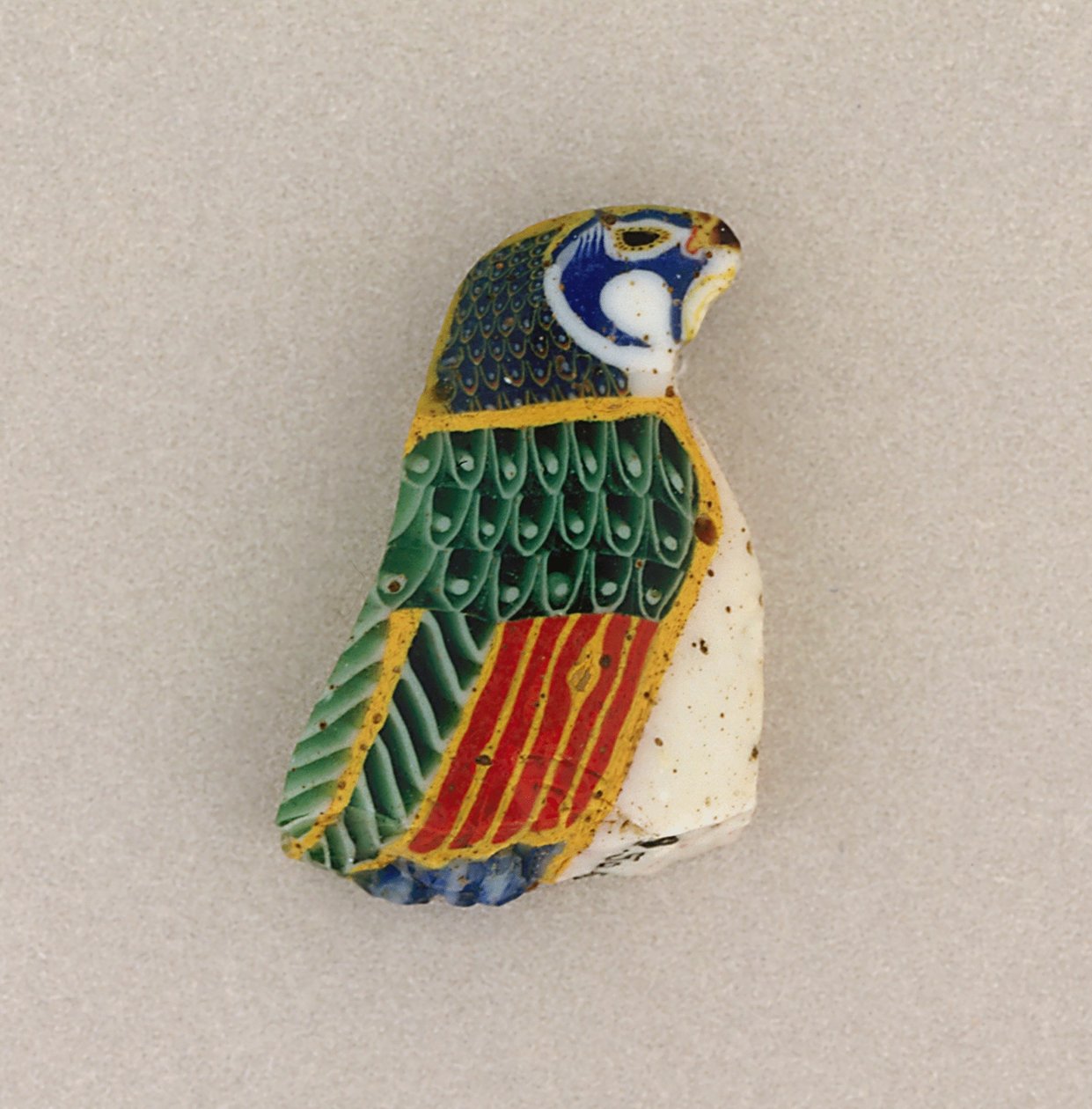 Tavená mozaiková deska, Ptolemaiovské období až římské období, 100 př. nl-100 n. l. (sklo) od Egyptian