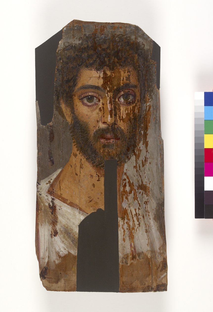 Portrét mužské mumie, pravděpodobně 2.-3. století našeho letopočtu (enkaustika na dřevě) od Egyptian