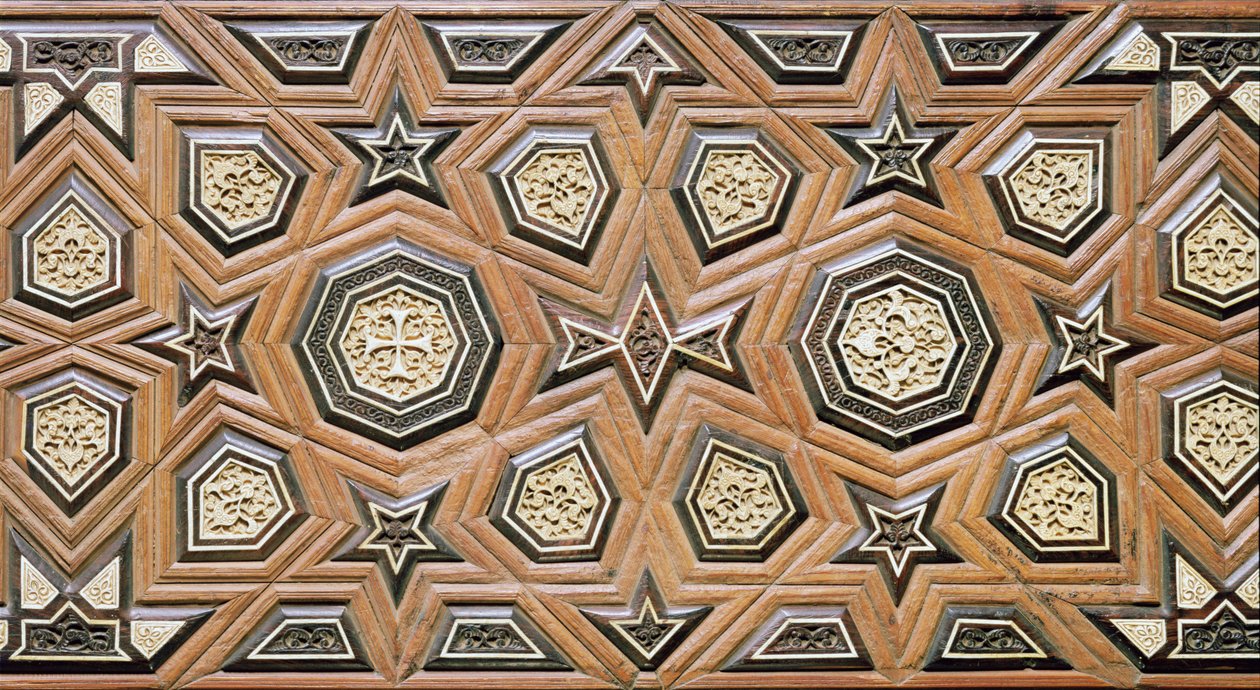 Pár okenic z kostela (dřevo vykládané slonovinou a ebenem) (detail) od Egyptian