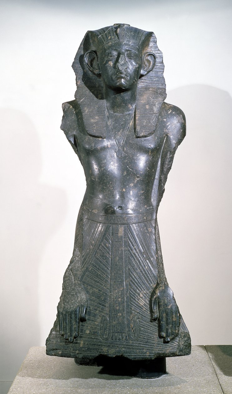 Socha Sesostris III (1878-1843 př. n. l.) ve středním věku, z Deir el-Bahri, Théby, asi 1850 př. n. l. (žula) od Egyptian 12th Dynasty