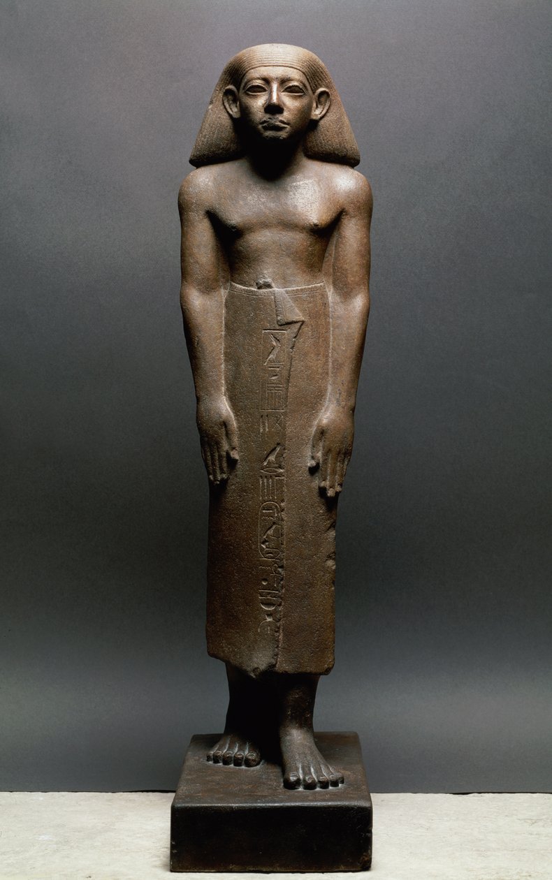 Soška Amenemhatankh, dělník v Crocodilopolis (Fayum) z doby vlády Amenemhat III, Střední říše, asi 1843-1798 př.nl (křemenec) od Egyptian 12th Dynasty