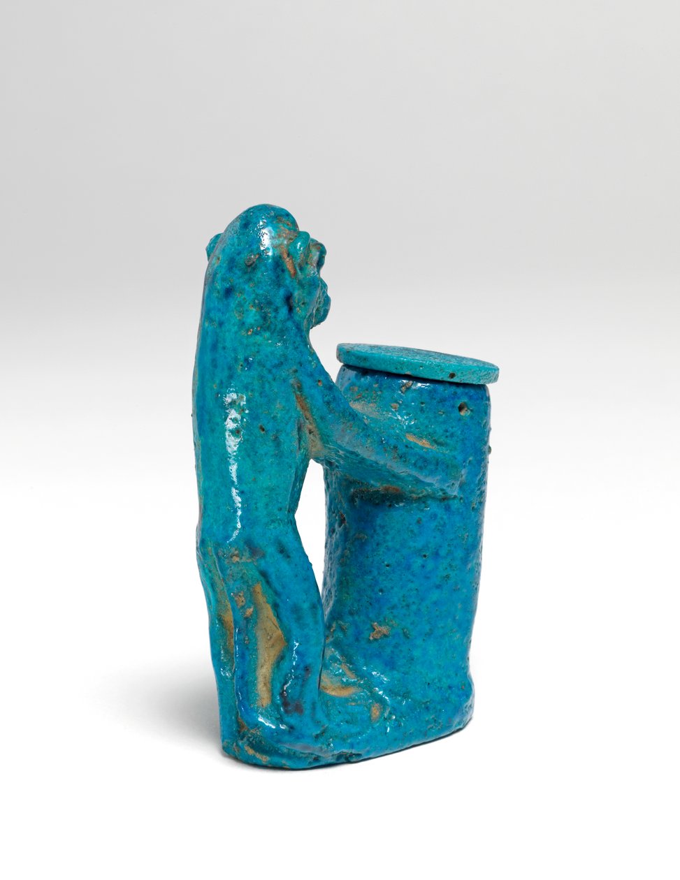 Kohlův hrnec v podobě opičí fajánse viz také 423000 od Egyptian 18th Dynasty