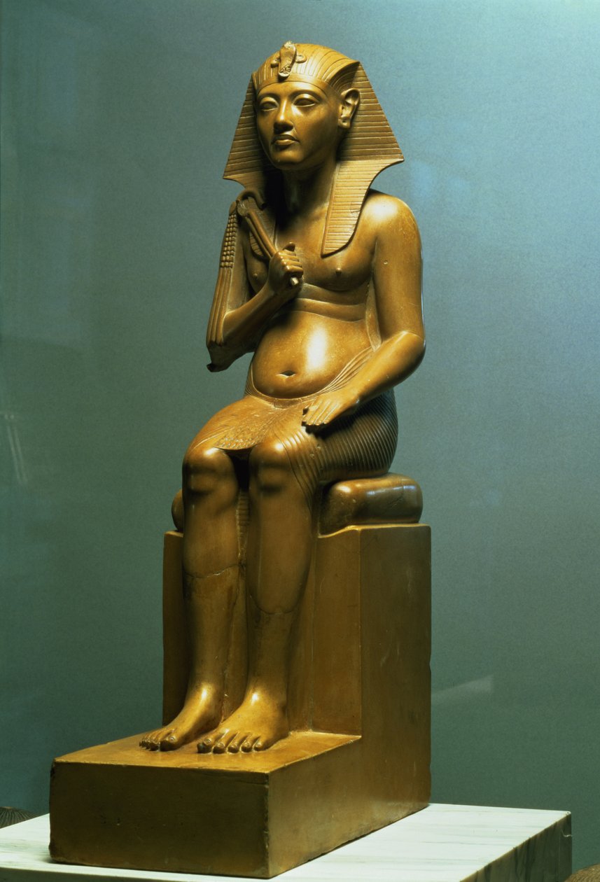 Sedící socha faraona, Nová říše od Egyptian 18th Dynasty