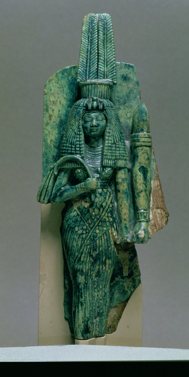 Soška královny Tiye, manželky Amenophise III., Nová říše, cca 1391-1353 př. n. l. (glazovaný steatit) od Egyptian 18th Dynasty