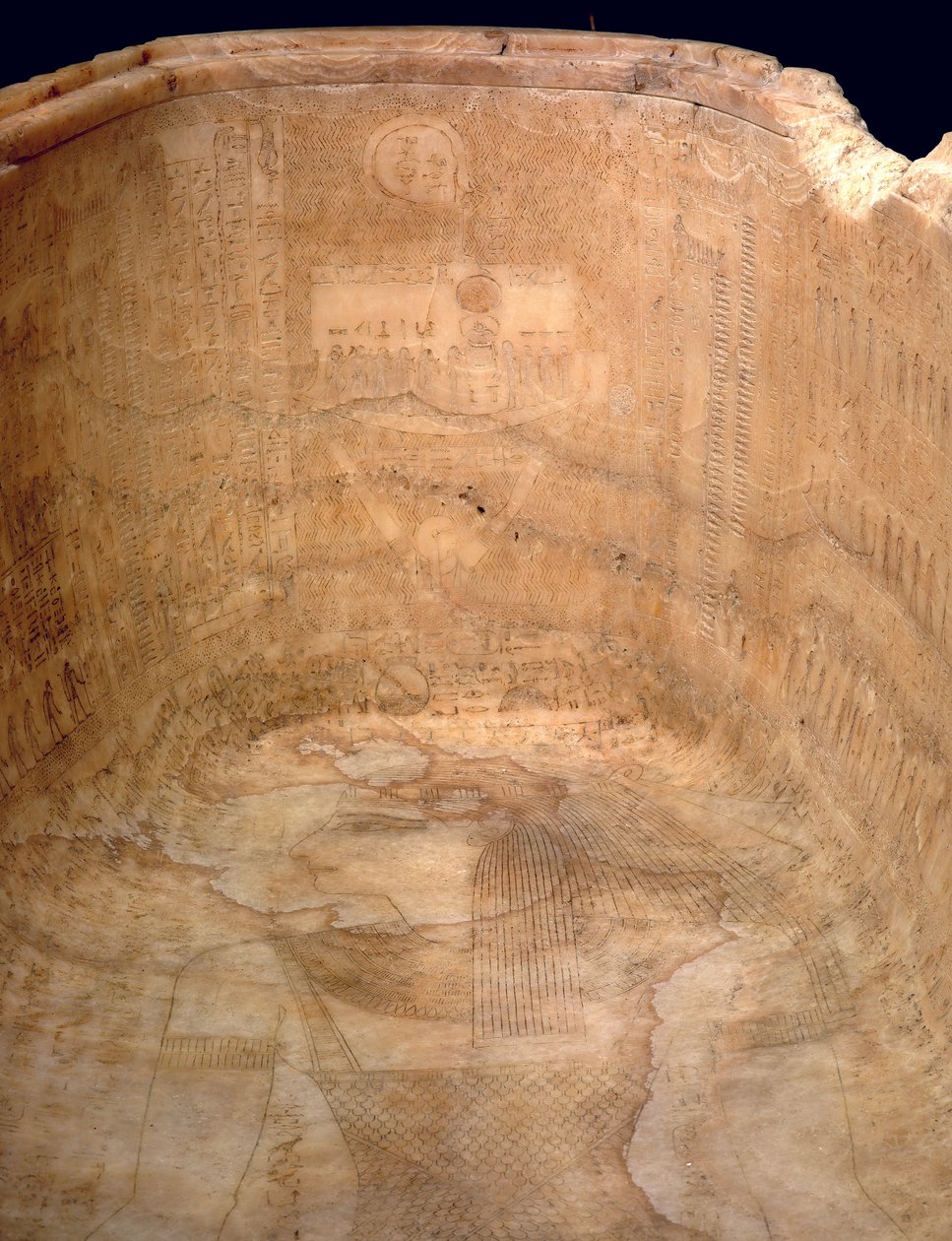 Obraz bohyně Nut na sarkofágu Seti I, kolem roku 1279 př. n. l. alabastr od Egyptian 19th Dynasty