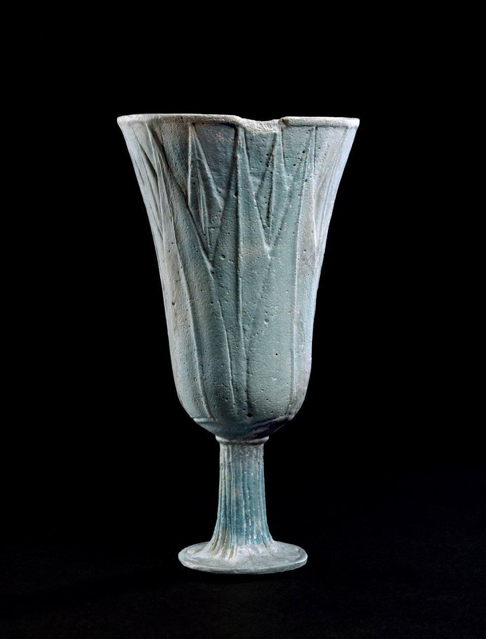 Fajánsový kalich v podobě fajánse z lotosového květu od Egyptian 22nd Dynasty