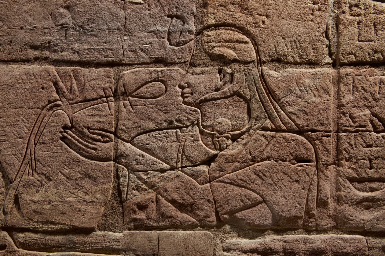 Detail zdi v Aspeltě, pískovec kolem roku 680 př. n. l. od Egyptian 25th Dynasty