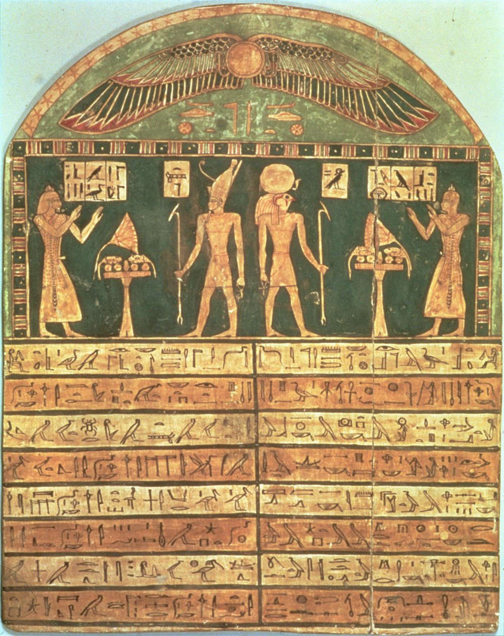 Stéla Horsiese, pozdní období (lakované dřevo) od Egyptian 26th Dynasty