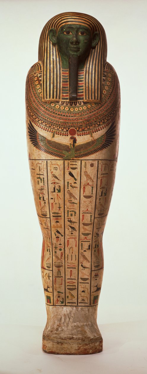Sarkofág Psamtika I (664-610 př.nl) Pozdní období (malované dřevo) (podrobnosti viz 95060-64) od Egyptian 26th Dynasty
