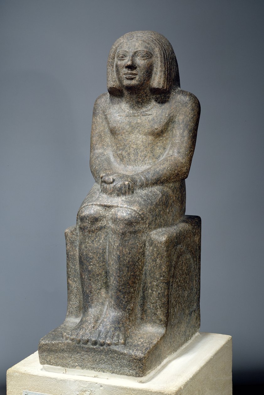 Socha Ankha, kněze Hora, rané dynastické období (diorit) od Egyptian 3rd Dynasty