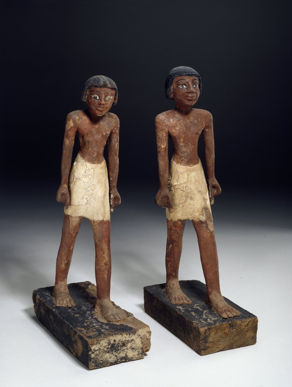 Sošky dřevo, gesso a barva od Egyptian 6th Dynasty
