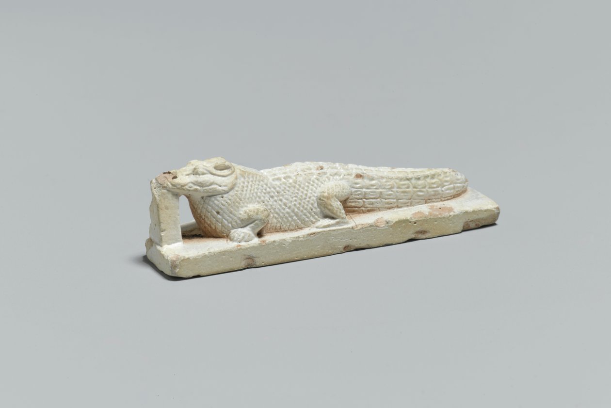 Figurka krokodýla, z Fayumu, 332 př. nl-395 n. l. (fajáns) od Egyptian