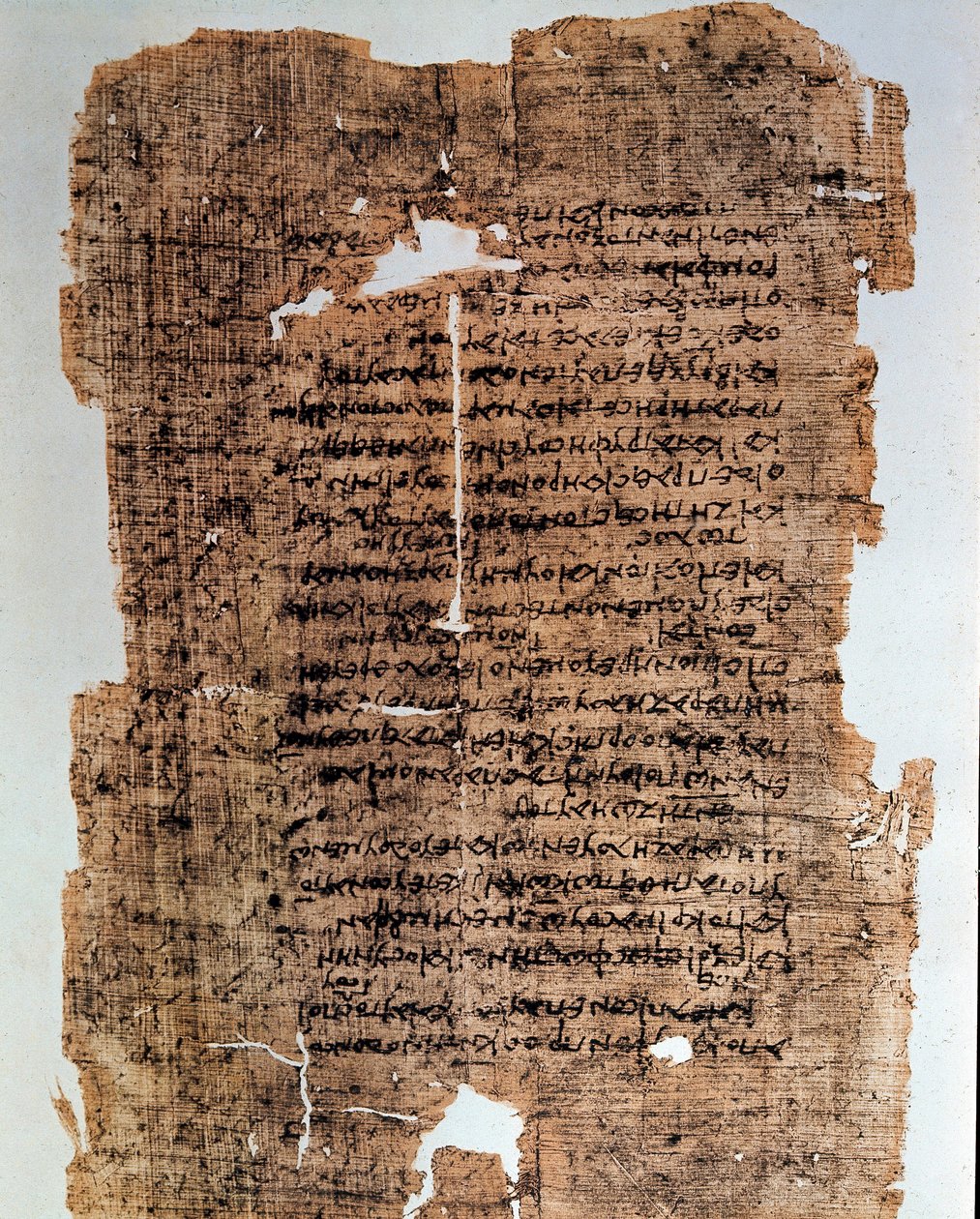 Egyptský starověk: papyrus pokrytý nápisy. Kodex ze 4. století před naším letopočtem. Ztlumit. 17 x 28 cm. Egyptská Alexandrie, Národní muzeum od Egyptian