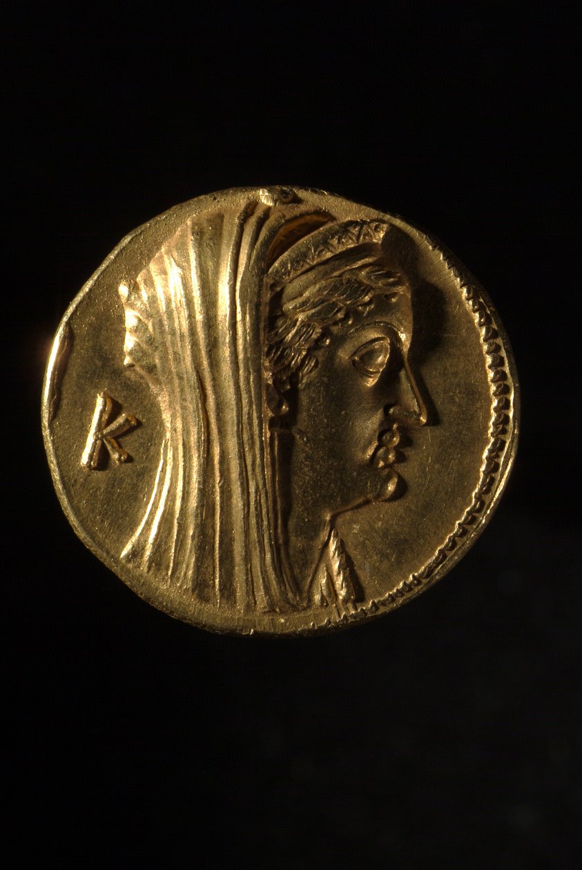 Řecká Oktadrachma z Arsinoe II, 240 př. n. l., zadní pohled od Egyptian