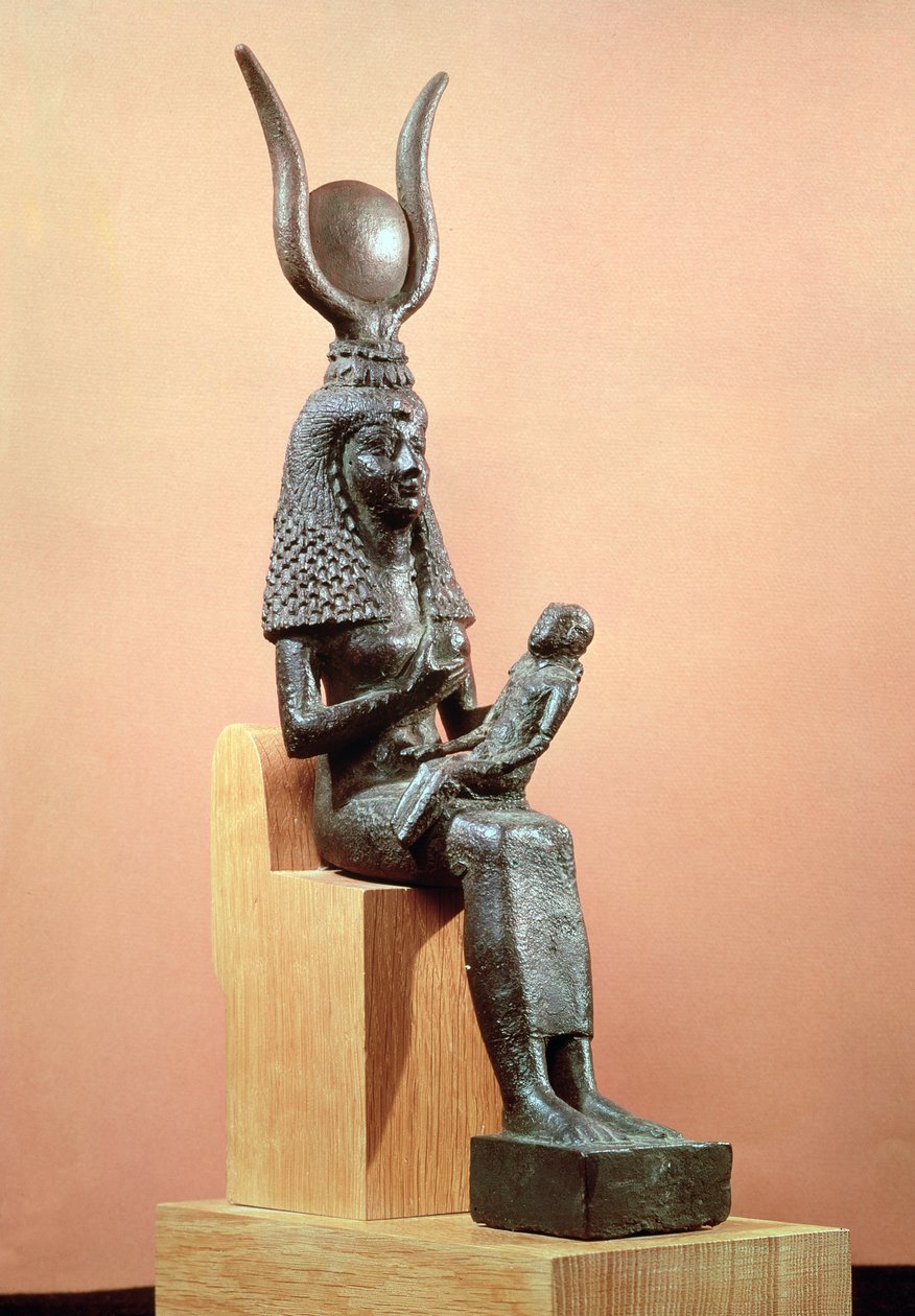 Isis kojící nemluvně Hora (bronz) od Egyptian
