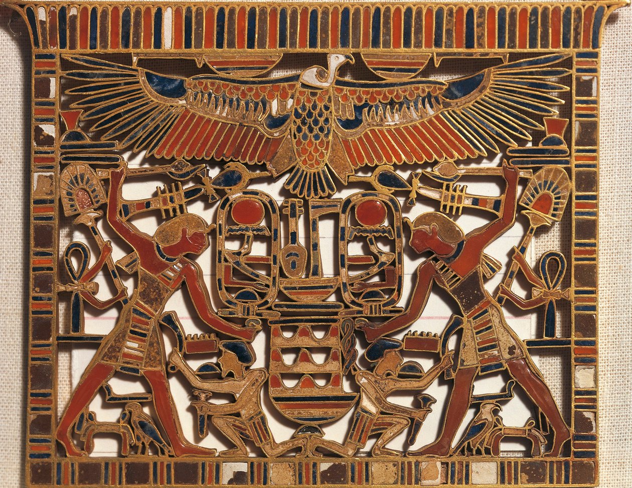 Egypt, Náprsník ve zlatě a smaltu, dvanáctá dynastie, Říše středu od Egyptian 12th Dynasty