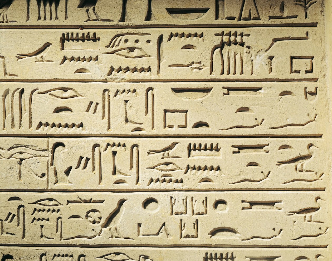 Pohřební stéla Majordomo Khentekhtayaun, hieroglyfy hlásící seznam příbuzných zesnulého od Egyptian 12th Dynasty