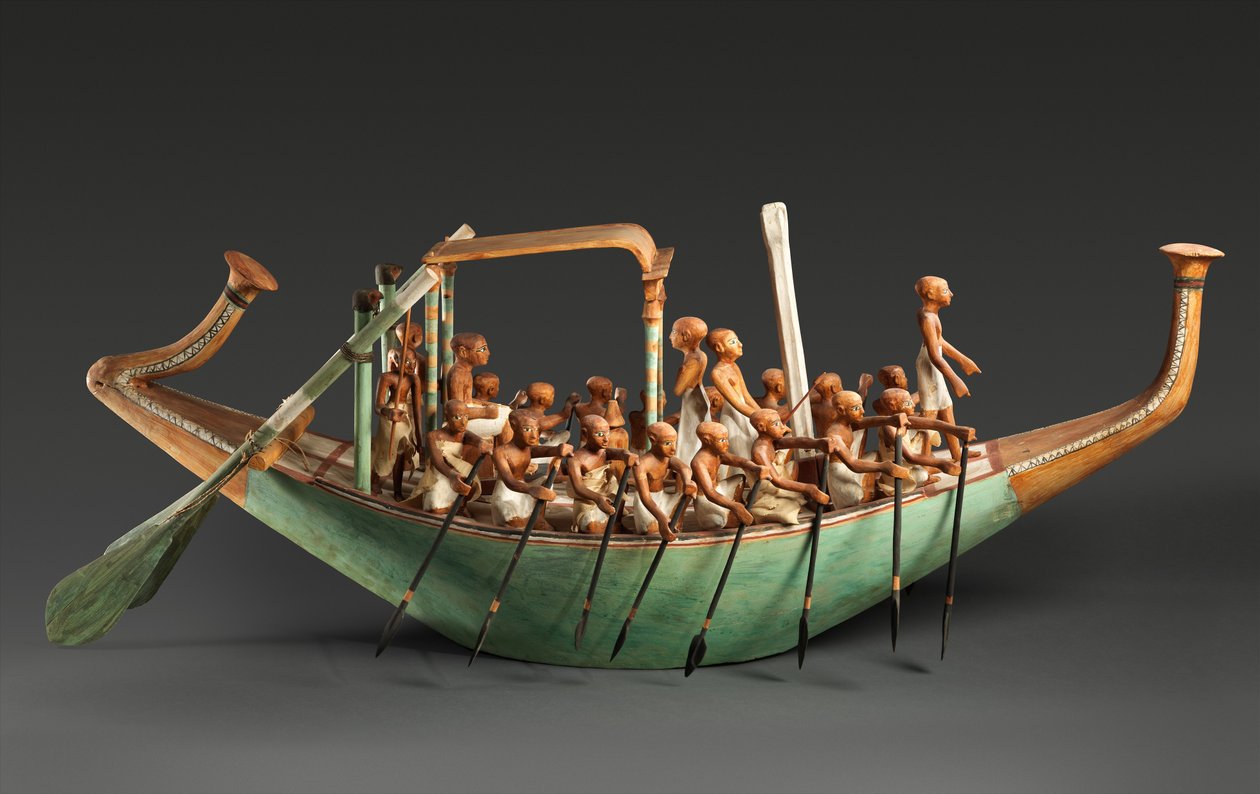 Model pádlovacího člunu, Říše středu od Egyptian 12th Dynasty