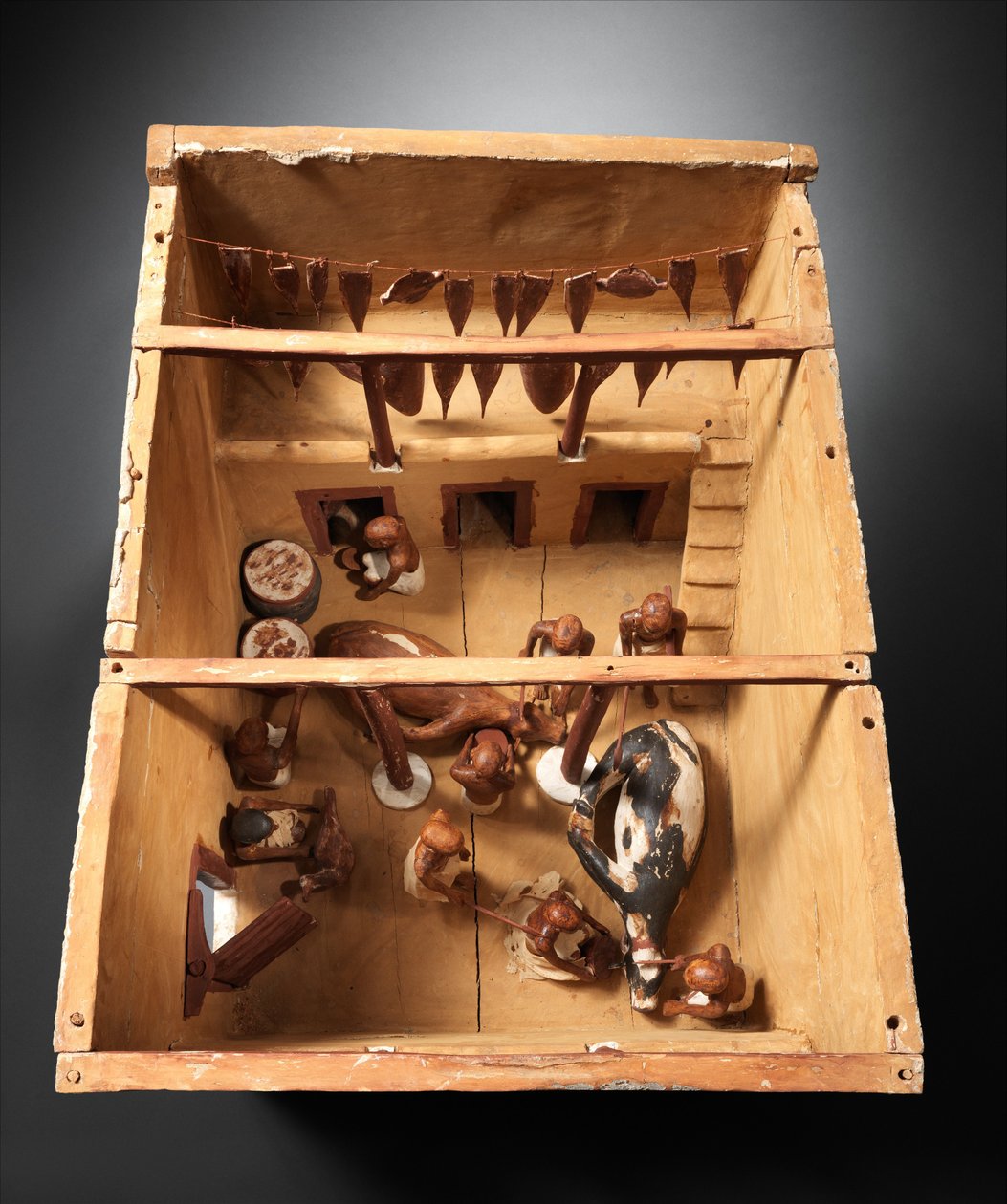 Model jatek z hrobky Meketre, cca 1981–1975 př.n.l. (dřevo, barva, omítka) od Egyptian 12th Dynasty