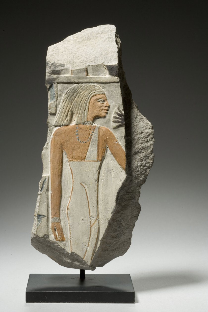 Úlomek reliéfu, 1980-1801 př. n. l. (vápenec) od Egyptian 12th Dynasty