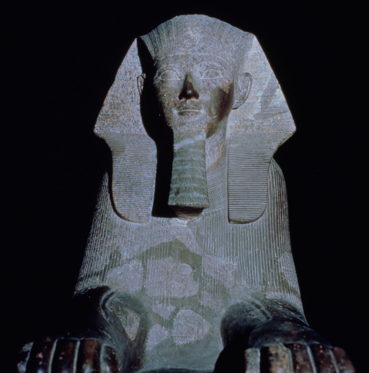 Sfinga královny Hatšepsut, ze zádušního chrámu Hatšepsut, Nová říše (žula) od Egyptian 18th Dynasty