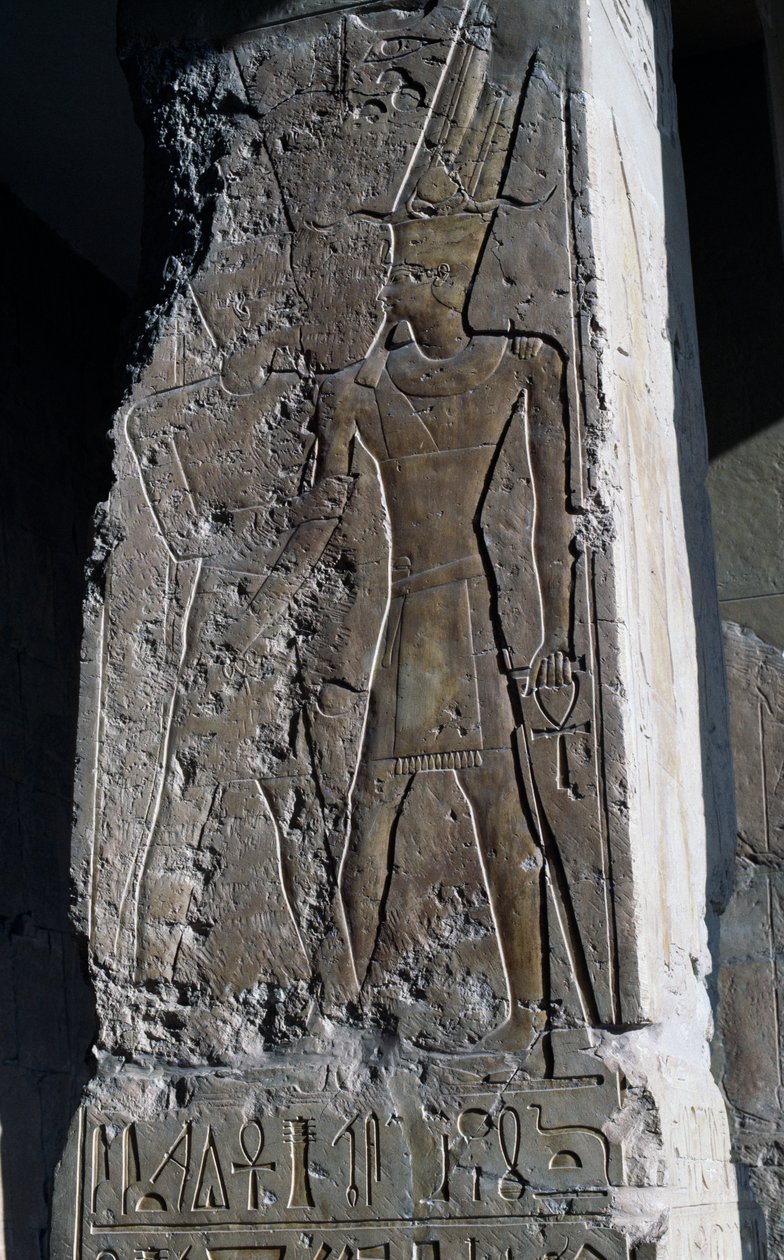 Basreliéf, Mortuární chrám královny Hatšepsut, Djeser-Djeseru (Svatyně svatých), Deir el-Bahri, Luxor, Théby (památka UNESCO) od Egyptian 18th Dynasty