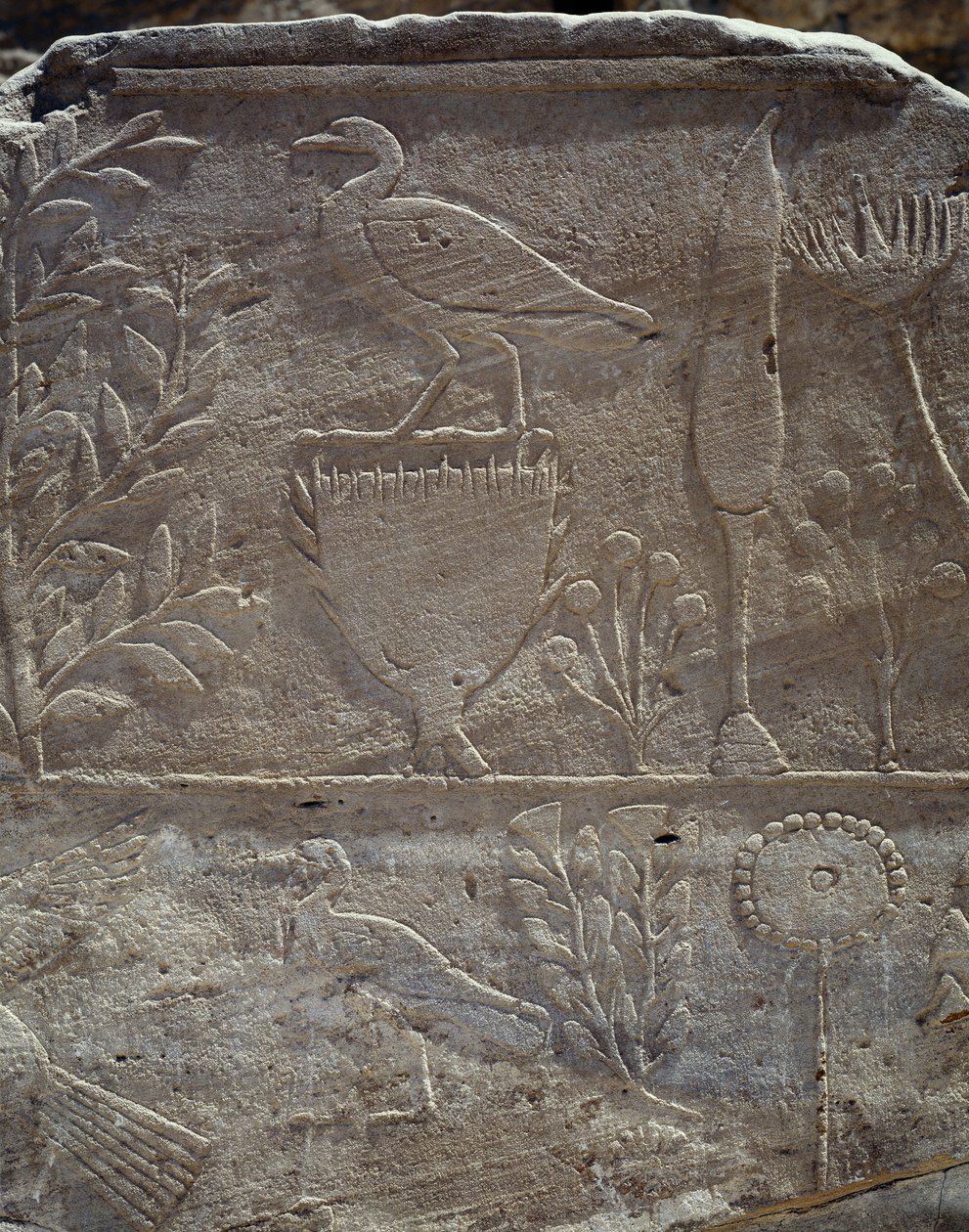 Detail ze scény připomínající výpravu do země Punt, Puntská kolonáda, márnice královny Hatšepsut, Deir el-Bahari, thébská nekropole (Seznam světového dědictví UNESCO) od Egyptian 18th Dynasty