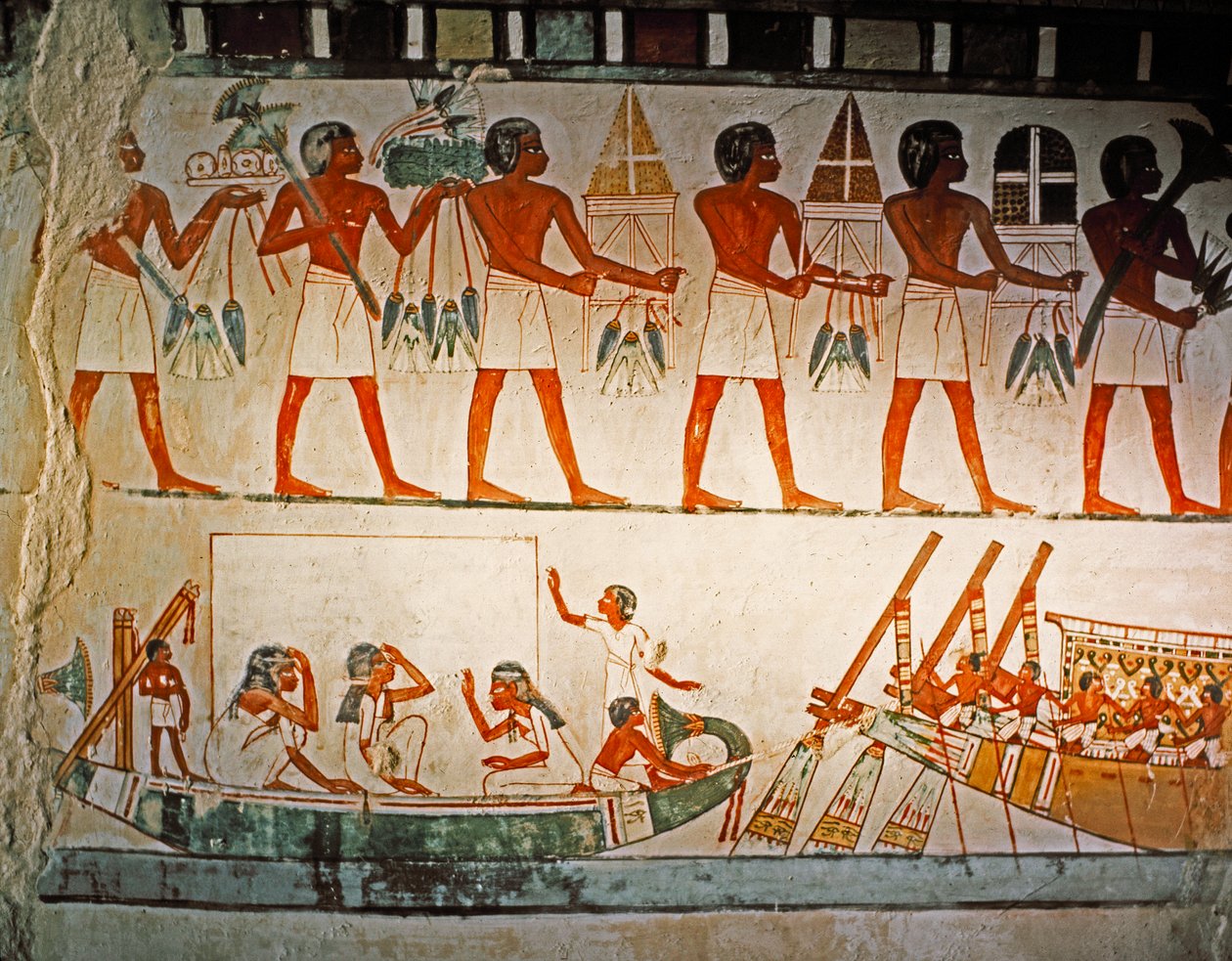 EGYPTSKÉ UMĚNÍ: (vápenec), cca 1425 př. n. l. od Egyptian 18th Dynasty